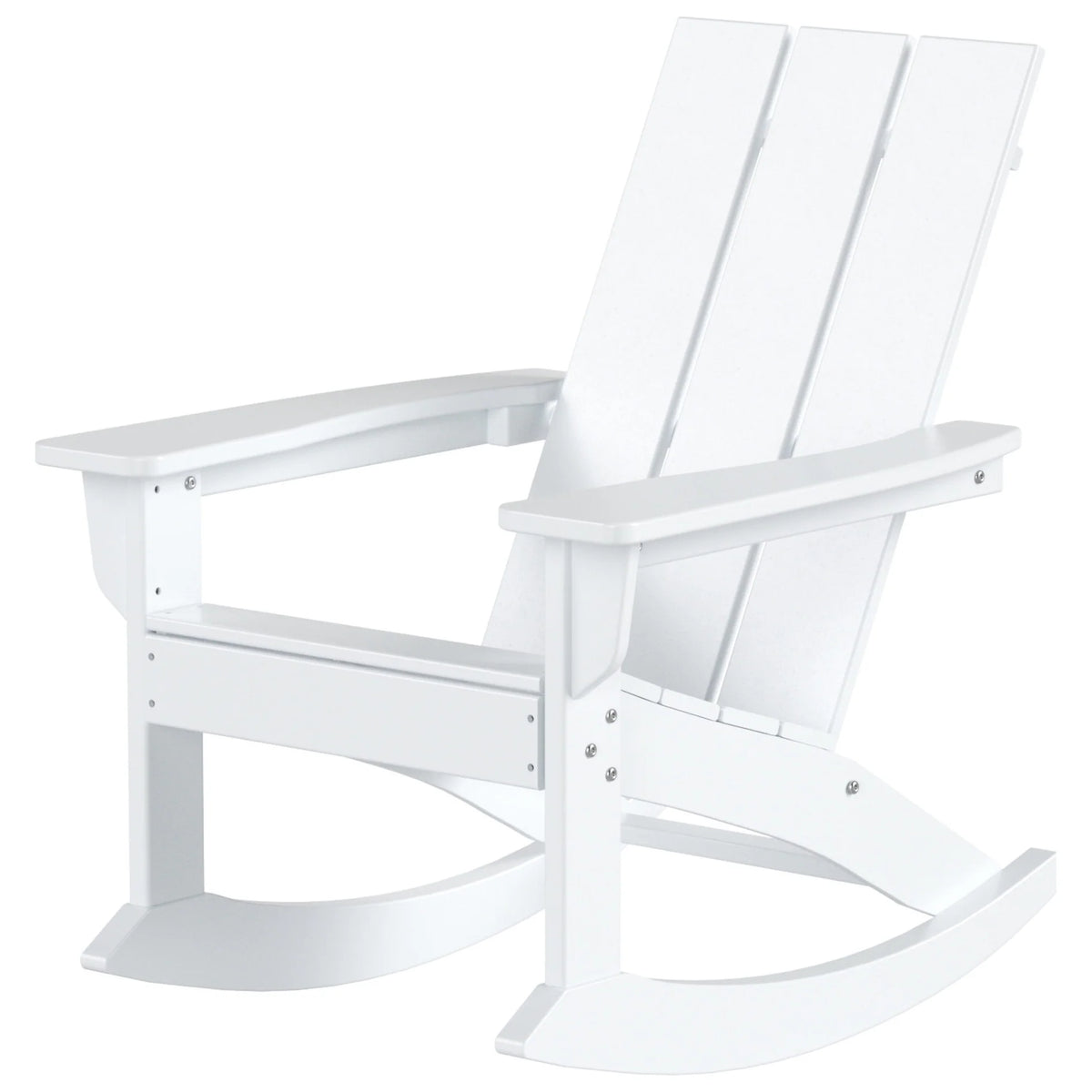 Shoreside Modern Eco-Friendly All Weather Poly Adirondack Rocking Chair