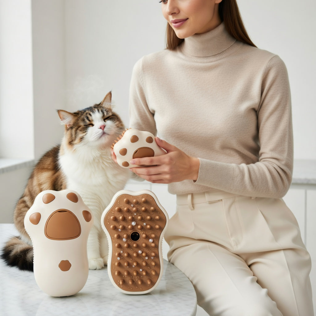 Pet Grooming Brush with Spray Bottle